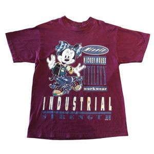 Vintage 90’s Disney Minie Burgundy T Shirt